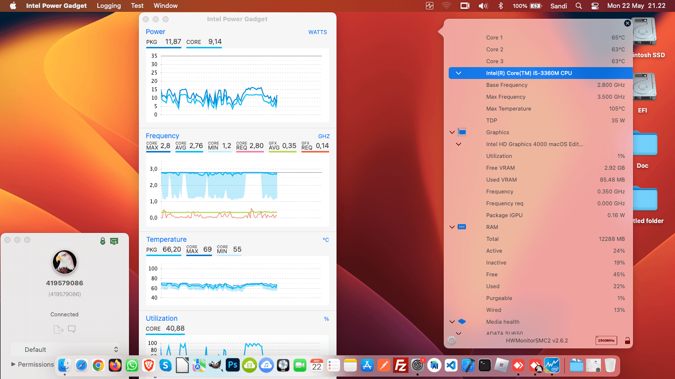 HP EliteBook 2570P 3rd [IvyBridge   Intel HD 4000 + PS2]   OpenCore 1